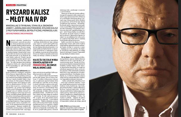 Filip Ćwik: Ryszard Kalisz (newsweek PL)